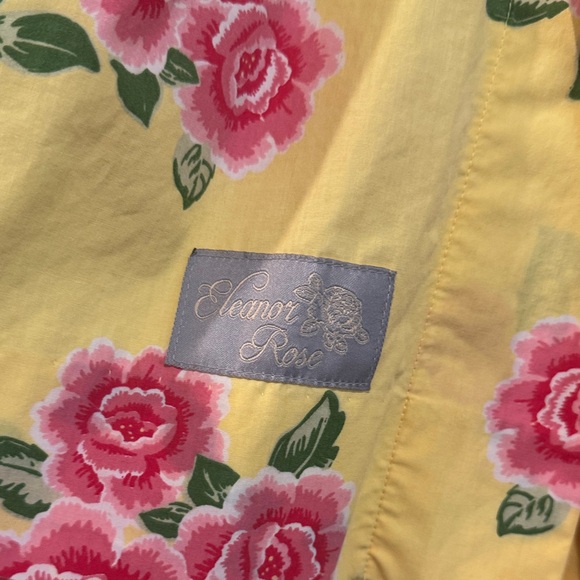 Eleanor Rose Girls Yellow Floral Ruffle Sleeve Dress, size 7-8 - Picture 4 of 5